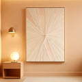 Vertical 30x45Inch 3D Texture Beige Canvas Wall Art-0