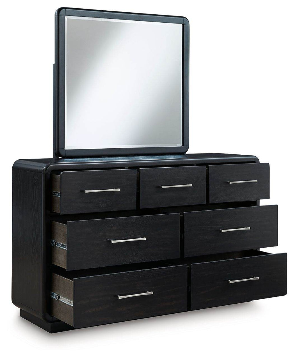 Rowanbeck - Dresser And Mirror - Black-1