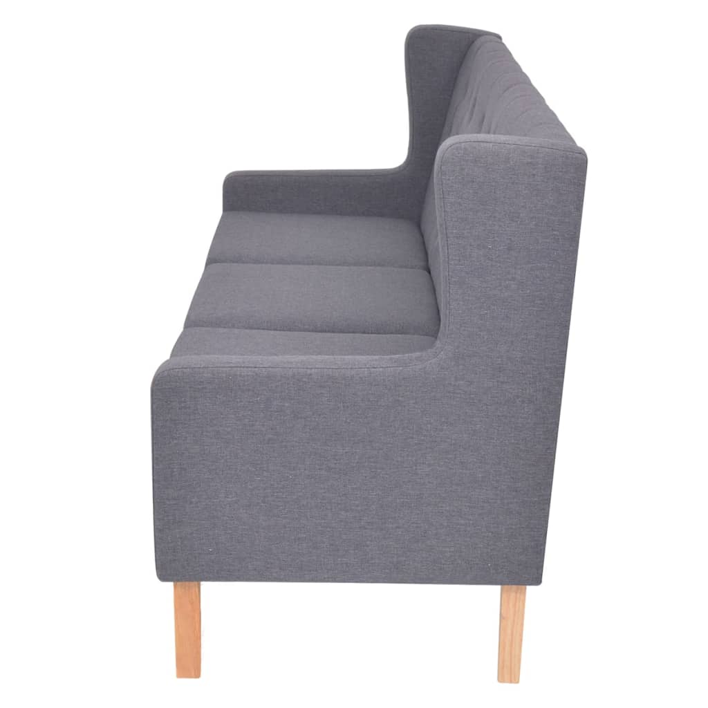 NNEVL Sofa Set 2 Pieces Fabric Grey-3