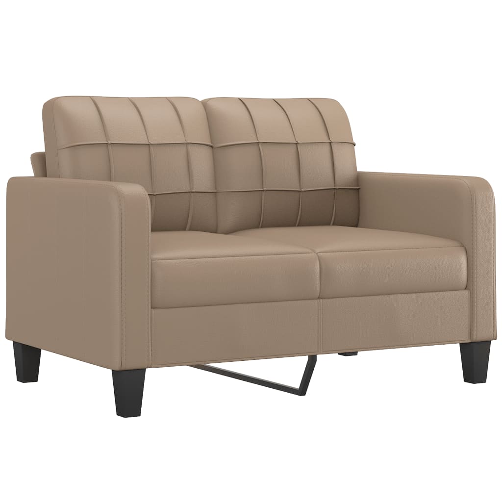 NNEVL 3 Piece Sofa Set with Pillows Cappuccino Faux Leather-3
