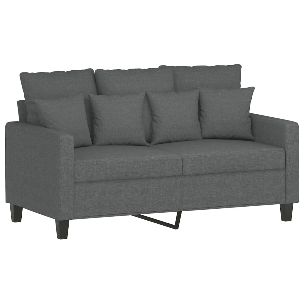 NNEVL 4 Piece Sofa Set with Pillows Dark Grey Fabric-3