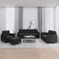 NNEVL 4 Piece Sofa Set Black Velvet-0