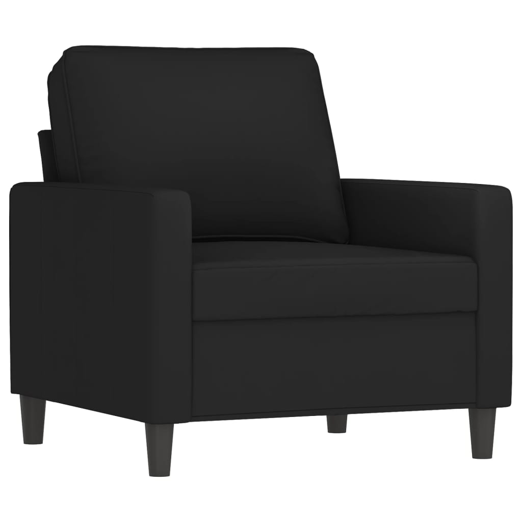 NNEVL 4 Piece Sofa Set with Pillows Black Velvet-2