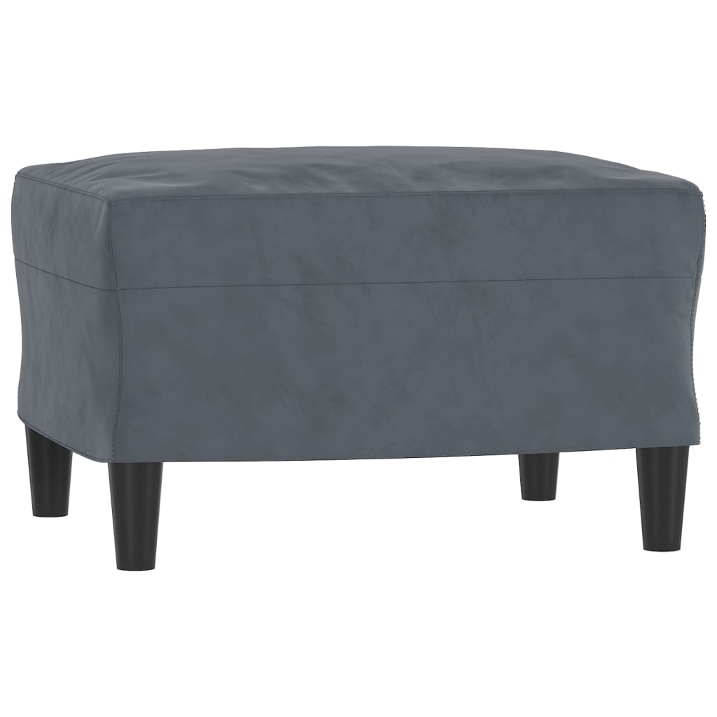 NNEVL 3 Piece Sofa Set Dark Grey Velvet-4