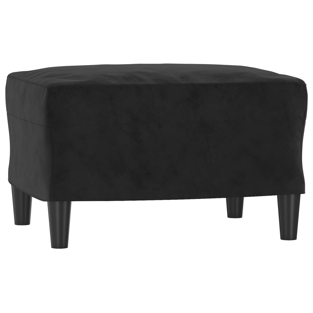 NNEVL 3 Piece Sofa Set Black Velvet-4