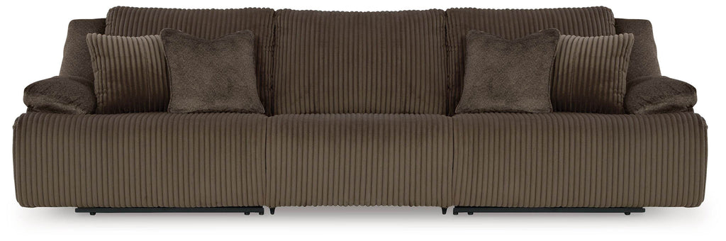 Top Tier - 3-Piece Sectional Reclining Sofa - Chocolate-0