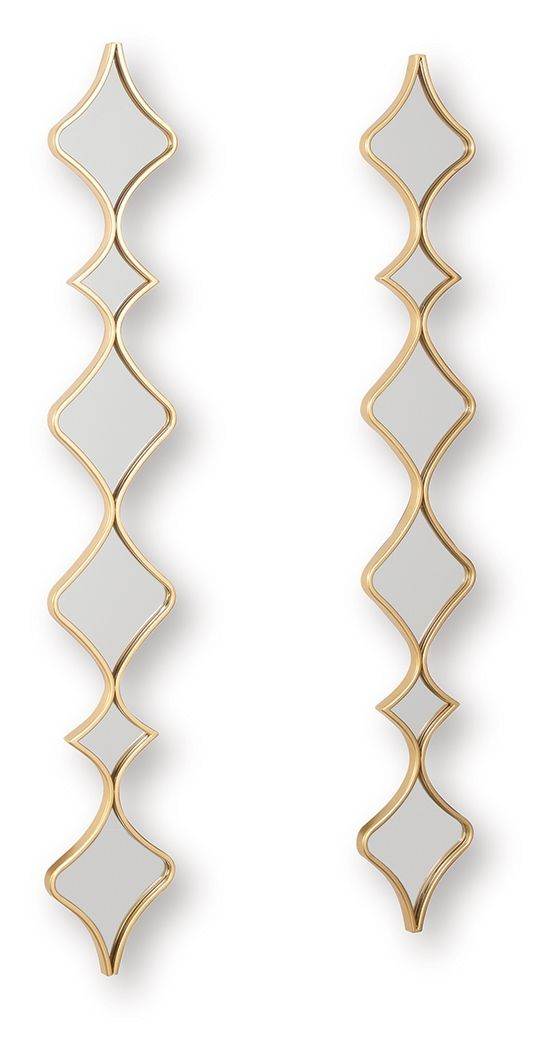 Harriswood - Accent Mirror Set (Set of 2) - Gold Finish-1