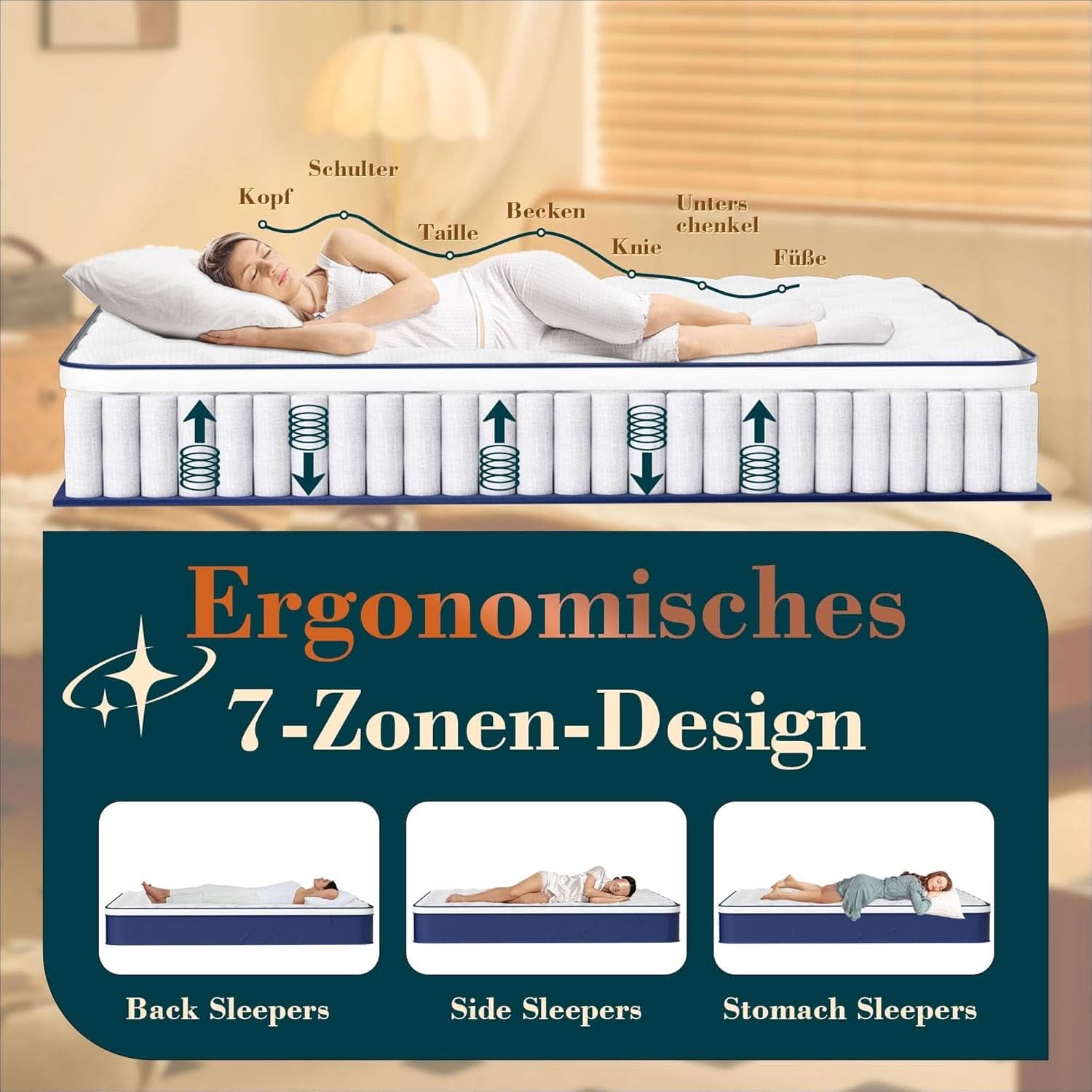 Queen Hybrid Mattress Featuring Pocket Springs GelMemoryFoam-1