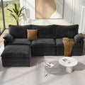 108 Inch Charcoal Gray Modular Sectional Sofa Ottoman-0