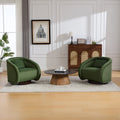 Forest Green  360-degree Swivel Barrel Chair