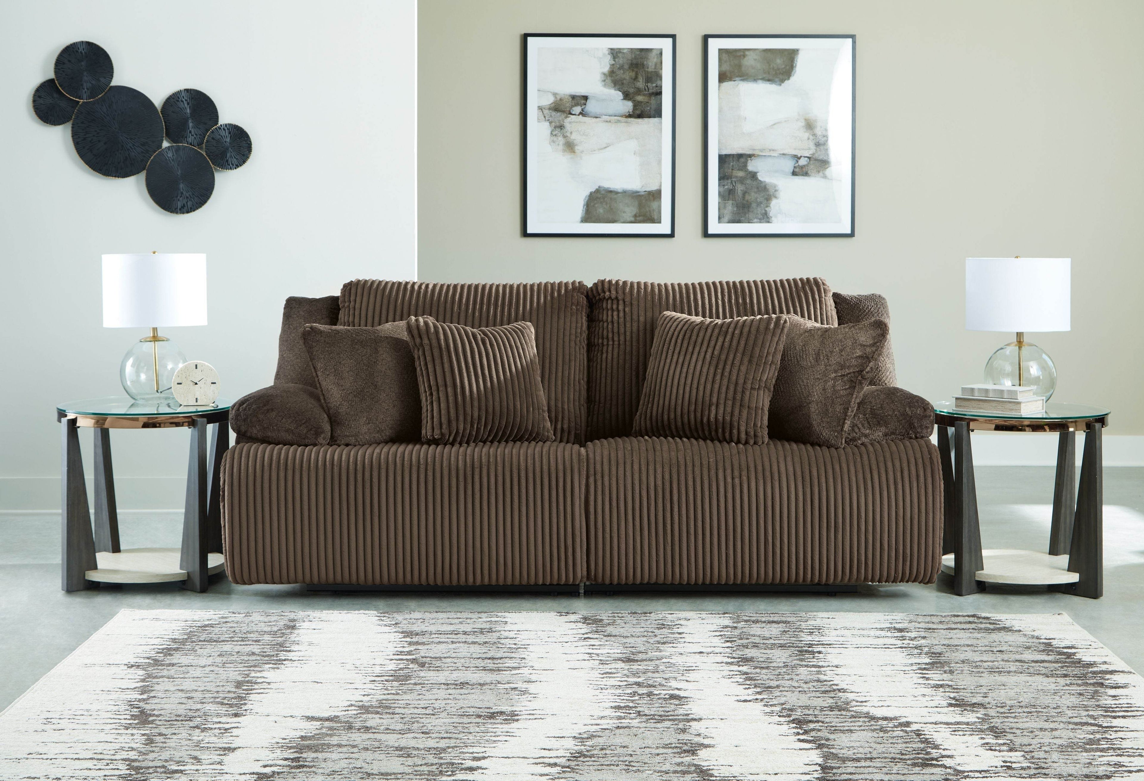 Top Tier - 2-Piece Sectional Reclining Loveseat - Chocolate-2