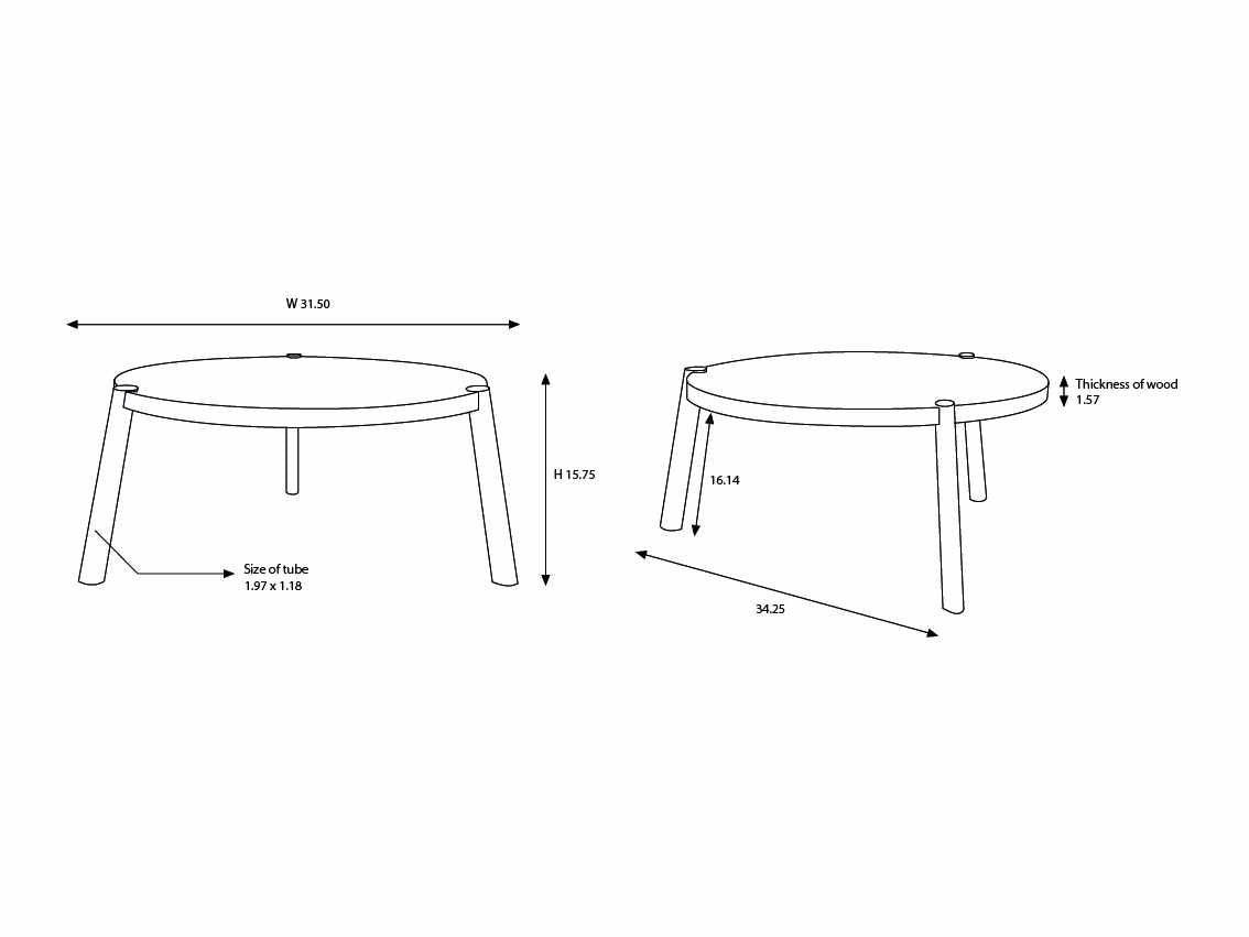 Palasbari Round Walnut Metal Coffee Table - Clearance