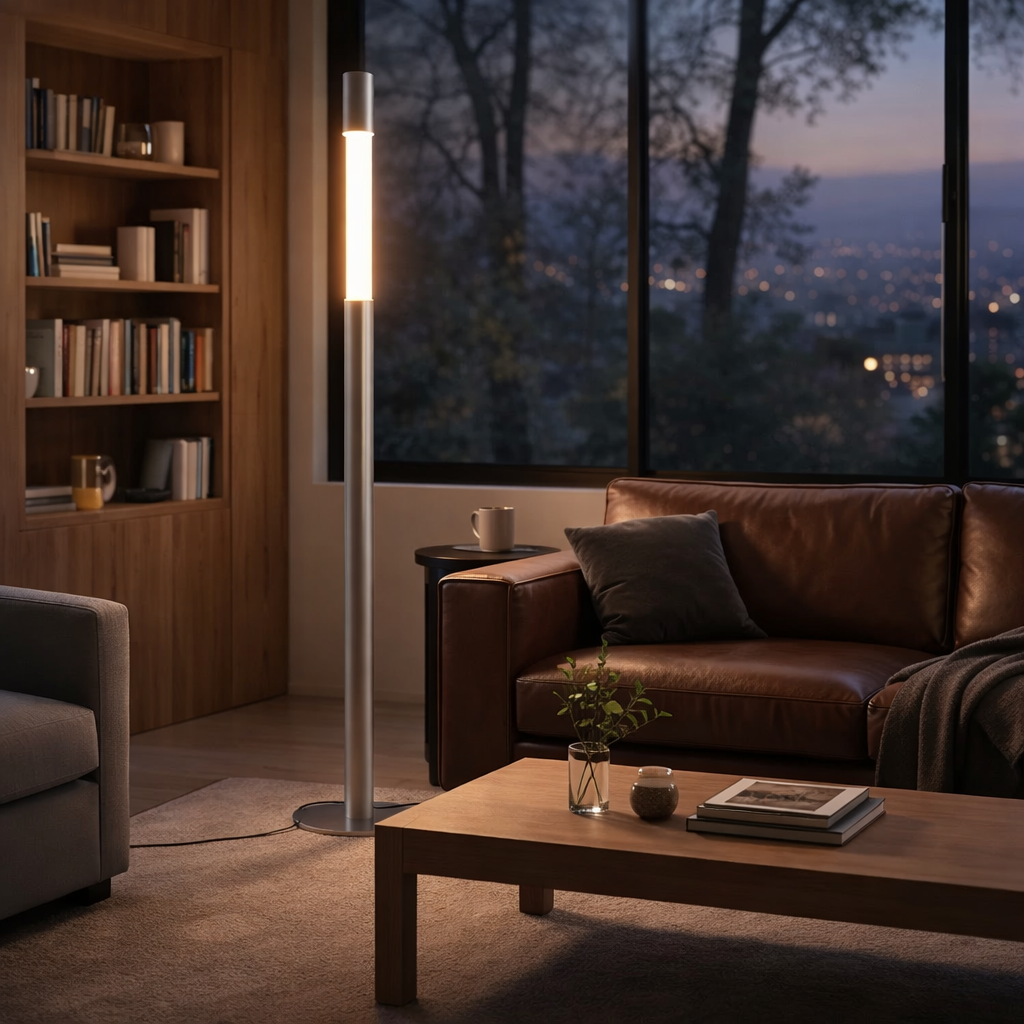 Minimalist Aluminum Telescopic Floor Lamp 53‘’H