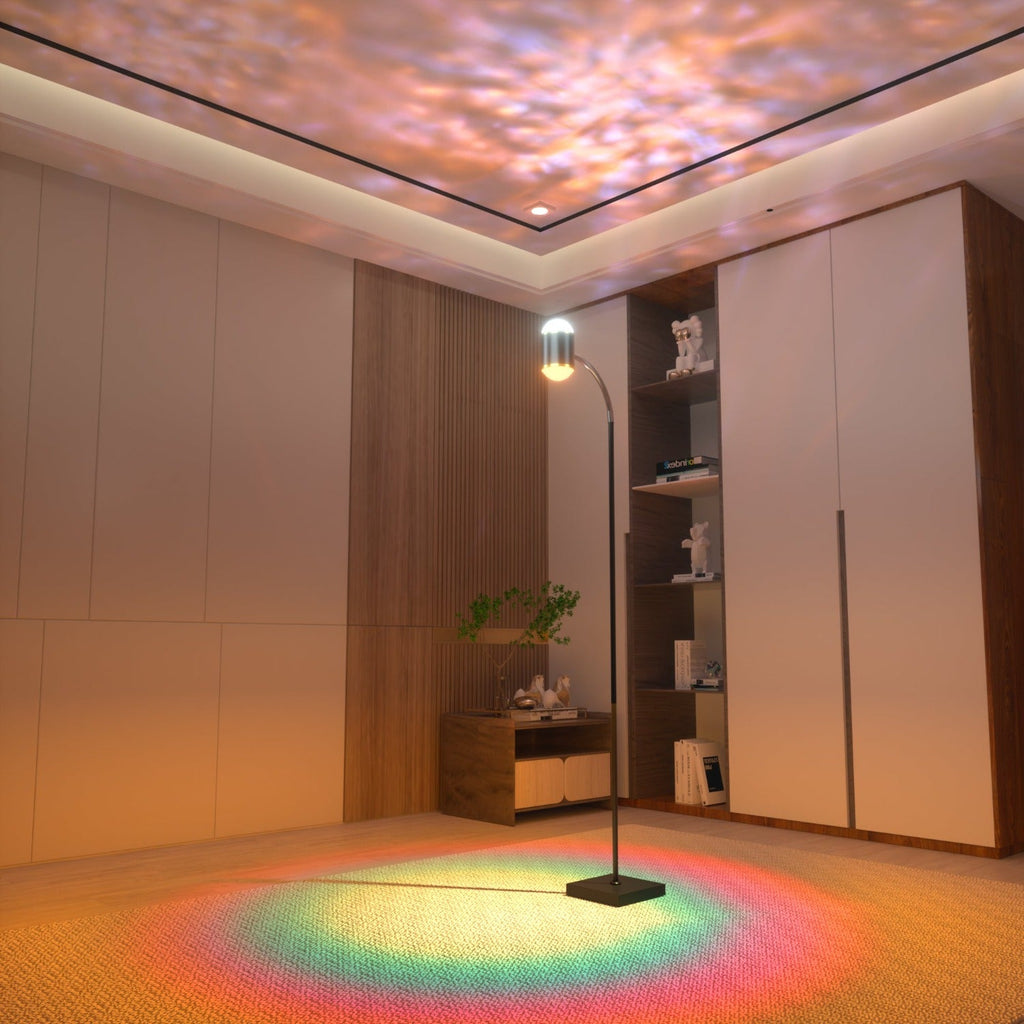 Dual Head Aurora Sunset Projector Floor Lamp