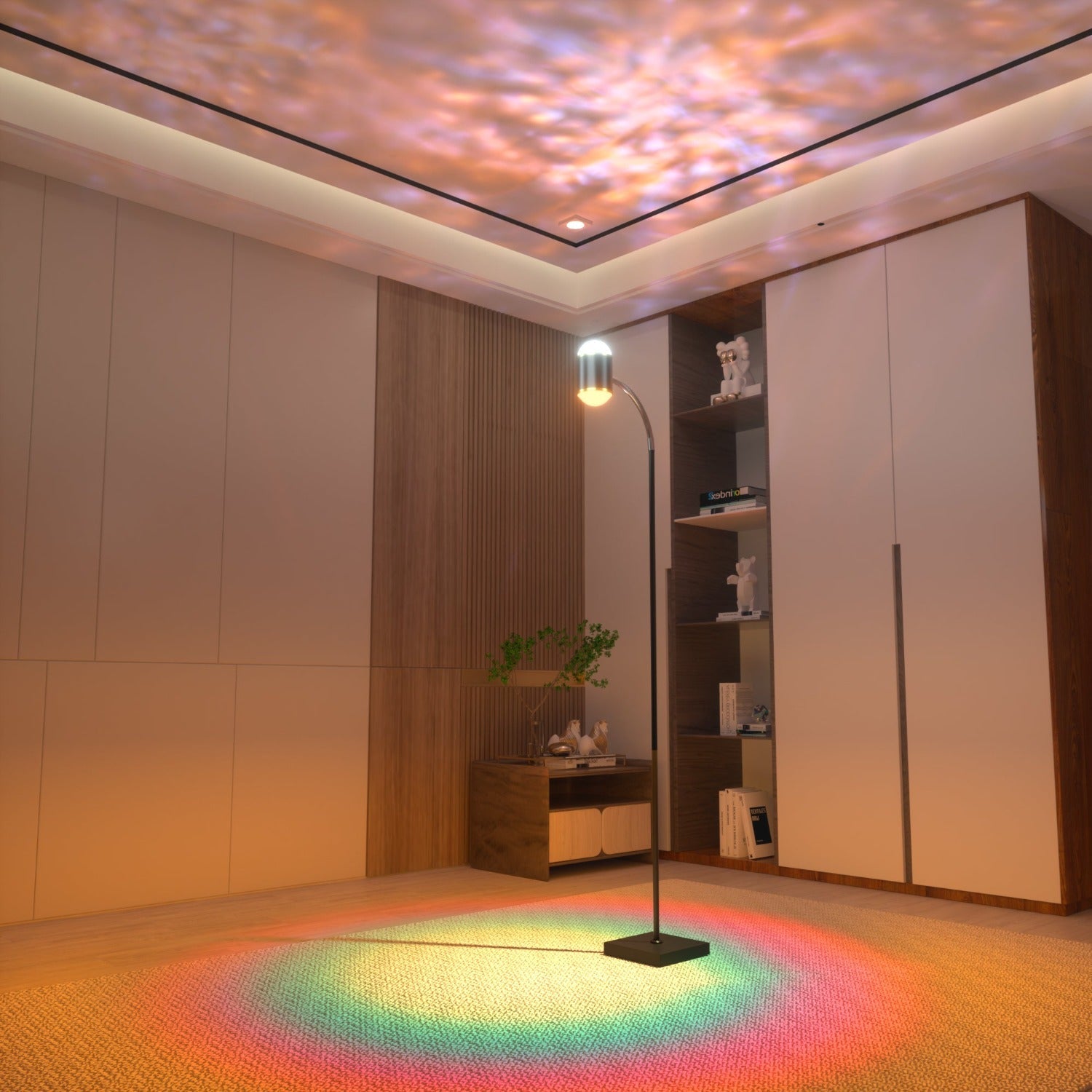 Dual Head Aurora Sunset Projector Floor Lamp