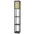 NNEDSZ Floor Lamp Storage Shelf LED Lamps Vintage Standing Reading Light Bedroom-0