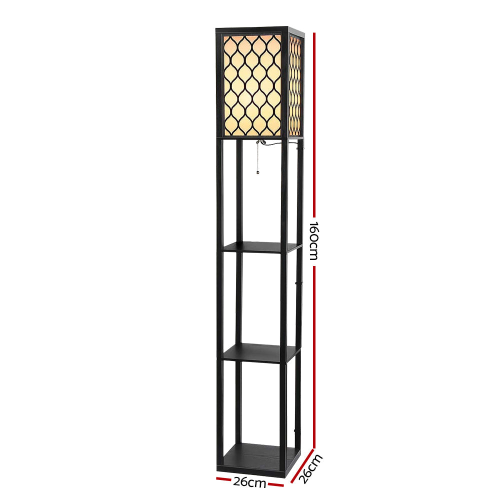 NNEDSZ Floor Lamp Storage Shelf LED Lamps Vintage Standing Reading Light Bedroom-1