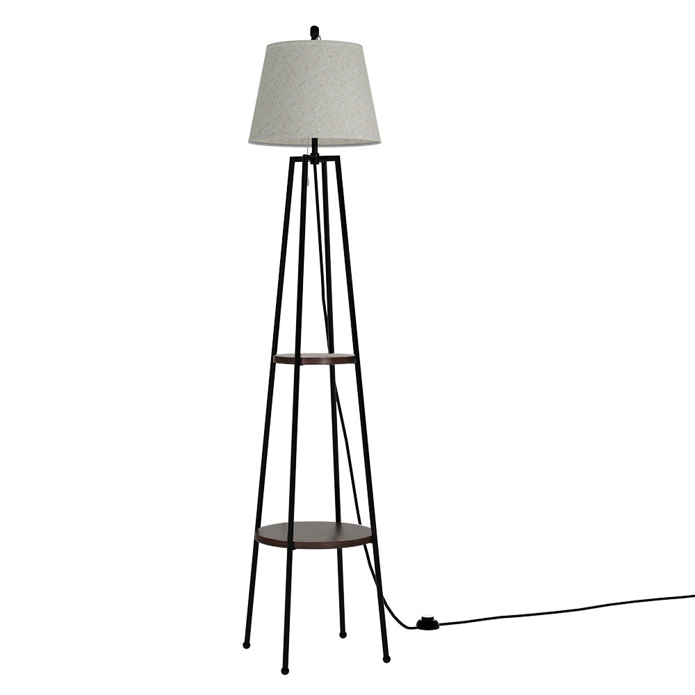 NNEDSZ Floor Lamp Shelf Stand Modern LED Storage Shelves Living Room Light-0