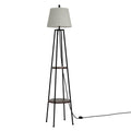 NNEDSZ Floor Lamp Shelf Stand Modern LED Storage Shelves Living Room Light-0