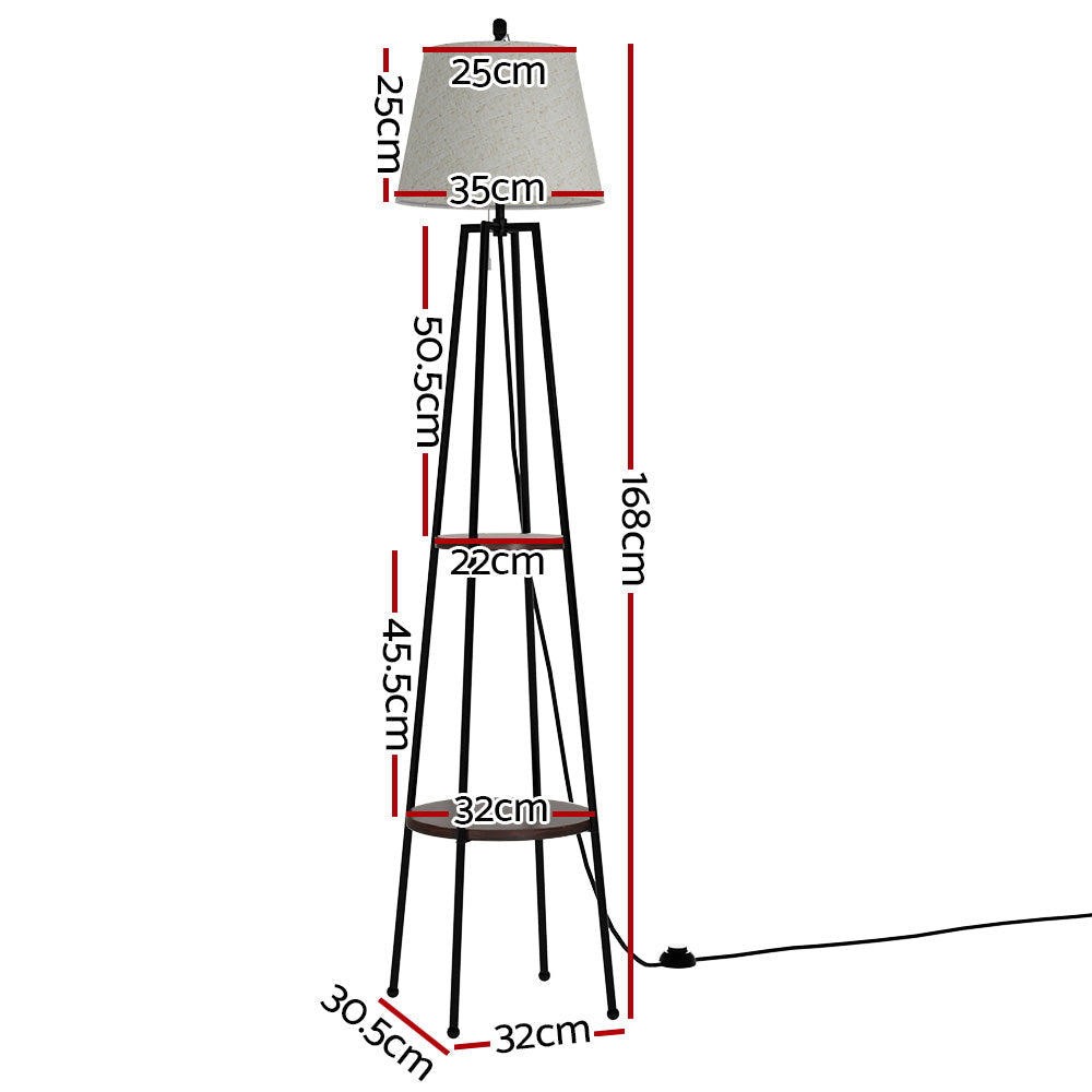 NNEDSZ Floor Lamp Shelf Stand Modern LED Storage Shelves Living Room Light-1