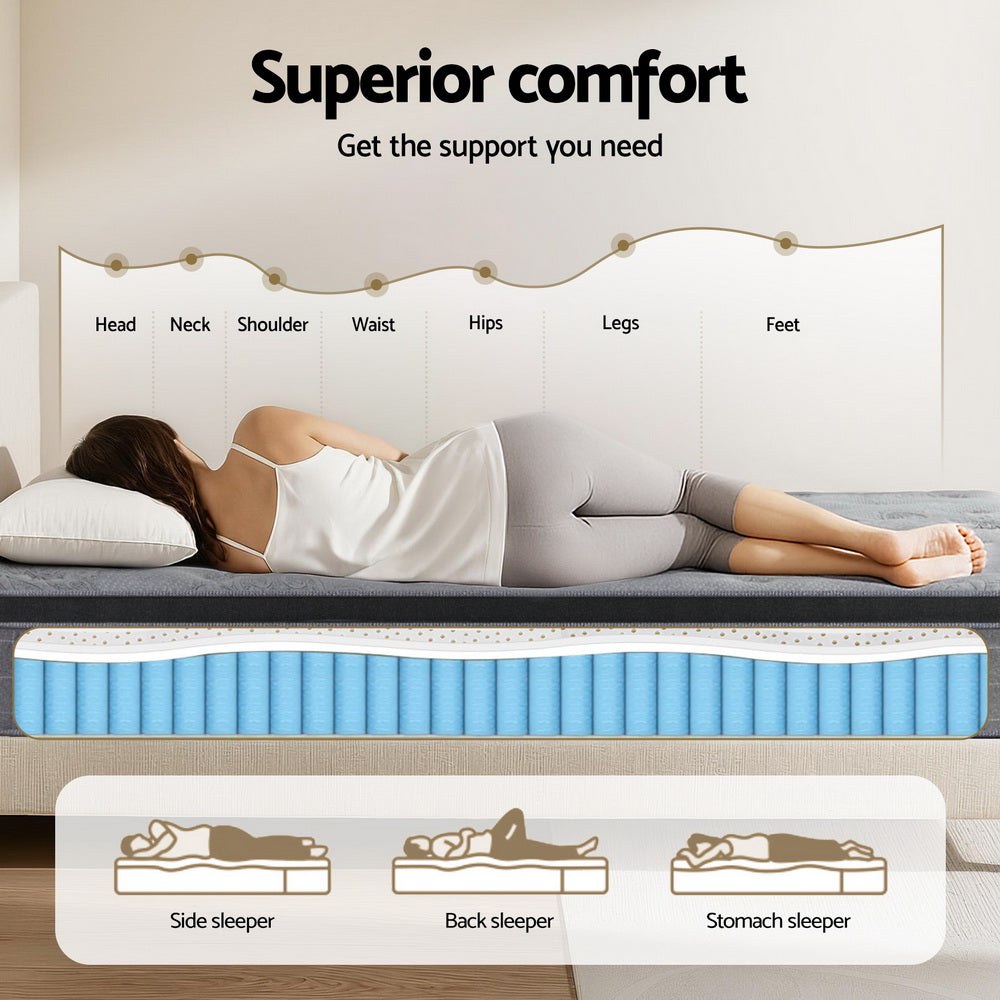 26cm Giselle Mattress King Single Latex Foam Mattresses-4