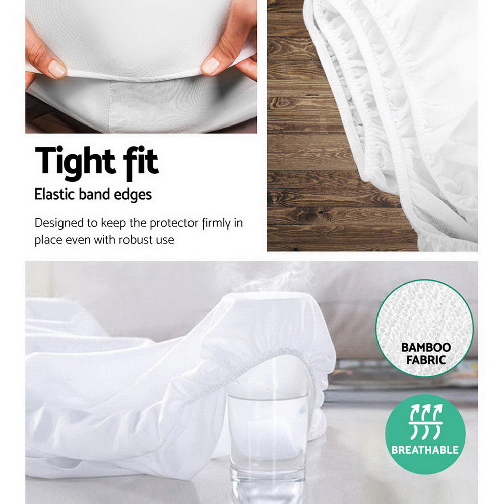 NNEDSZ  Bedding Double Size Waterproof Bamboo Mattress Protector-4