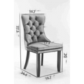 Mid-Century Modern Chairs with Lion Head Pull Ring,High-end Tufted Solid Wood Contemporary Velvet Upholstered Dining Chair with Golden Wooden Legs Nailhead Trim 2-Pcs Set,Beige,SW1201BG