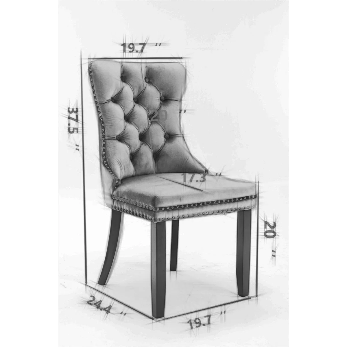 Nikki Collection Modern, High-end Tufted set of Two