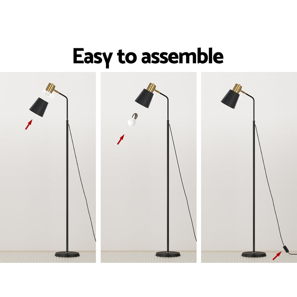 NNEDSZ Floor Lamp Modern Light Stand LED Home Room Office Reading Black-3