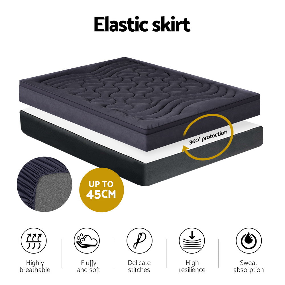 NNEDSZ Bedding Mattress Topper Pillowtop 3-Zone Double