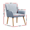 NNEDSZ Armchair Lounge Chair Armchairs Accent Chairs Sofa Couch Fabric Grey