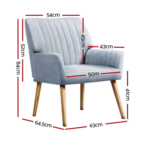 Artiss Grey Accent Chair