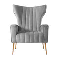 NNEDSZ Armchair Lounge Accent Chairs Armchairs Chair Velvet Sofa Grey Seat
