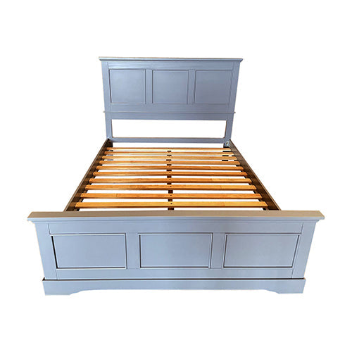 NNEDSZ 4 Pieces Bedroom Suite in Solid Wood & MDF King Size Grey Colour Bed, Bedside Table & Dresser-4