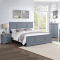 NNEDSZ 4 Pieces Bedroom Suite in Solid Wood & MDF King Size Grey Colour Bed, Bedside Table & Tallboy-0