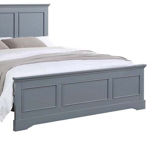 NNEDSZ 4 Pieces Bedroom Suite in Solid Wood & MDF King Size Grey Colour Bed, Bedside Table & Tallboy-3