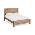 NNEDSZ Bed Frame King Size in Solid Wood Veneered Acacia Bedroom Timber Slat in Oak-0