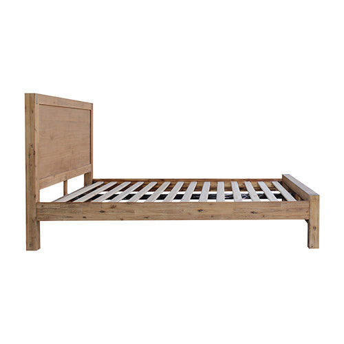 NNEDSZ Bed Frame King Size in Solid Wood Veneered Acacia Bedroom Timber Slat in Oak-3