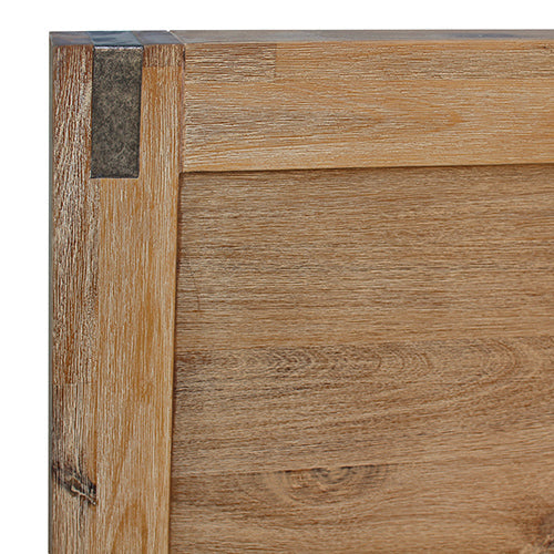 NNEDSZ Bed Frame King Size in Solid Wood Veneered Acacia Bedroom Timber Slat in Oak-4