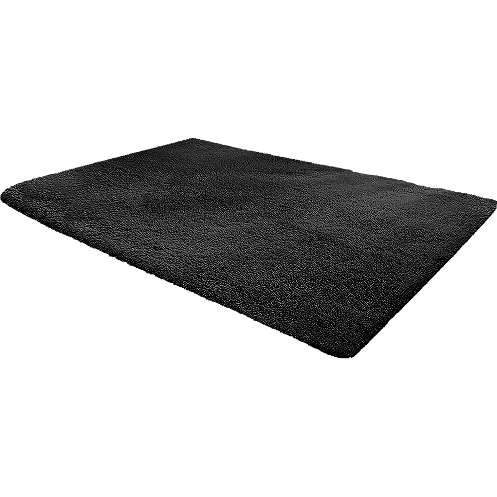 NNEDSZ 230x200cm Floor Rugs Large Shaggy Rug Area Carpet Bedroom Living Room Mat - Black