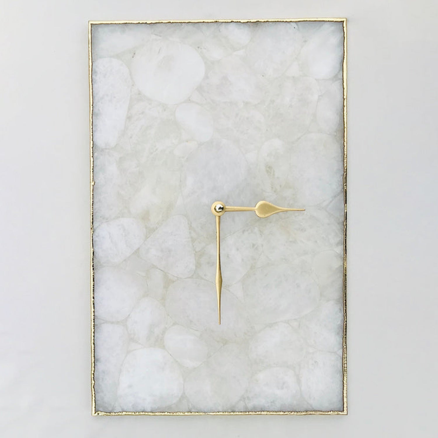White Crystal Agate Large Wall Clock/Personalised Momento-0