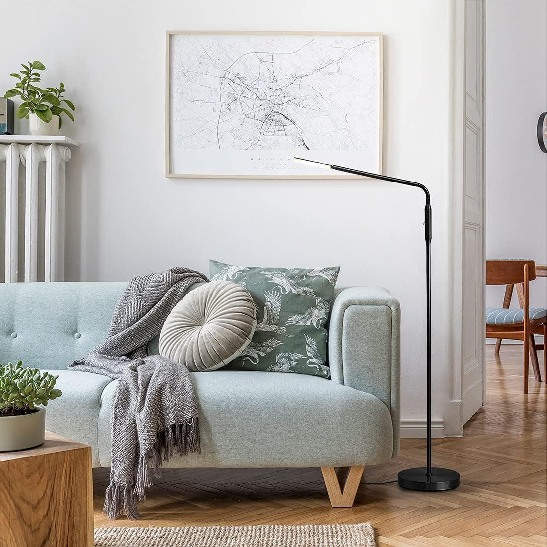 Dimmable LED Floor Lamp Adjustable Color Temperature