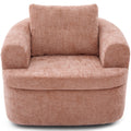 Modern Pink Swivel Barrel Chair with 360°