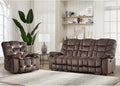 Brown 2 Piece Power Recliner Set With Massage And Heat-0