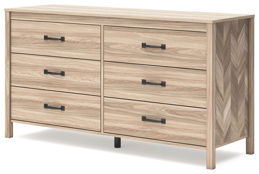 Battelle - Six Drawer Dresser - Tan-1