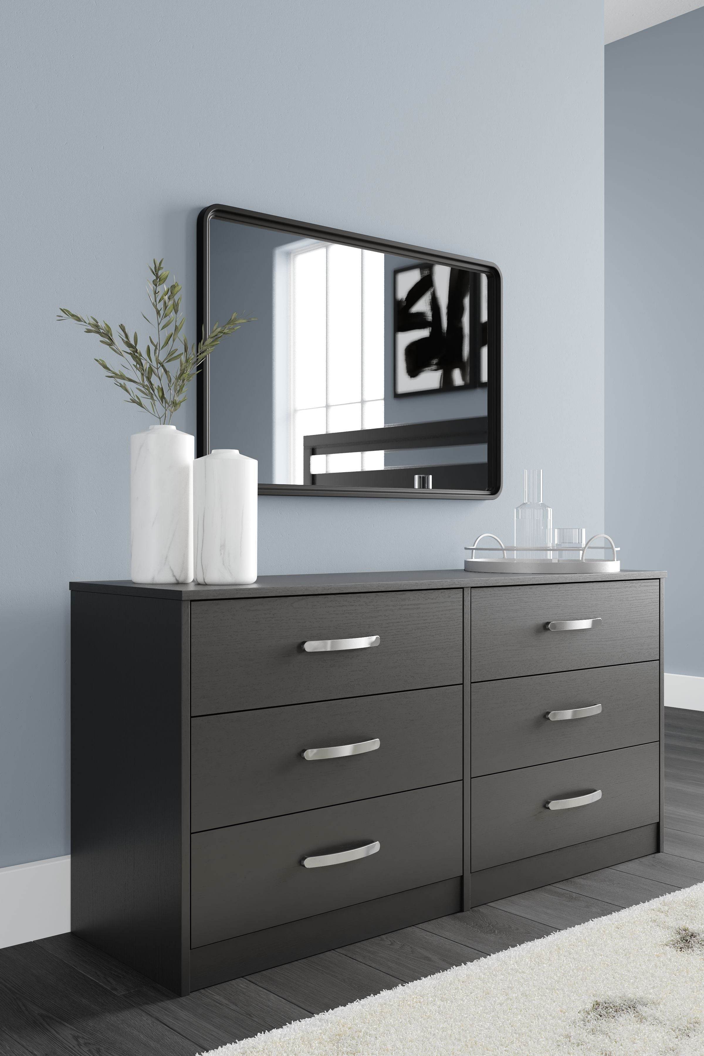 Finch - Six Drawer Dresser - 29'' Height - Black-2
