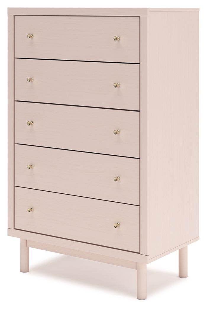 Wistenpine - Five Drawer Chest - Blush-2