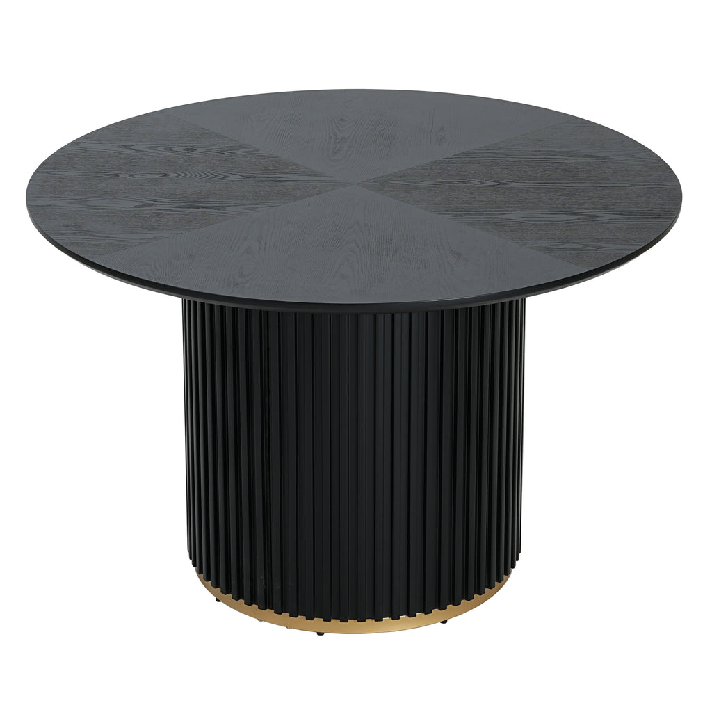 47.25' Round Pedestal Dining Table-N771P194860H_N771P194876J (Black)