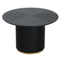 47.25' Round Pedestal Dining Table-N771P194860H_N771P194876J (Black)