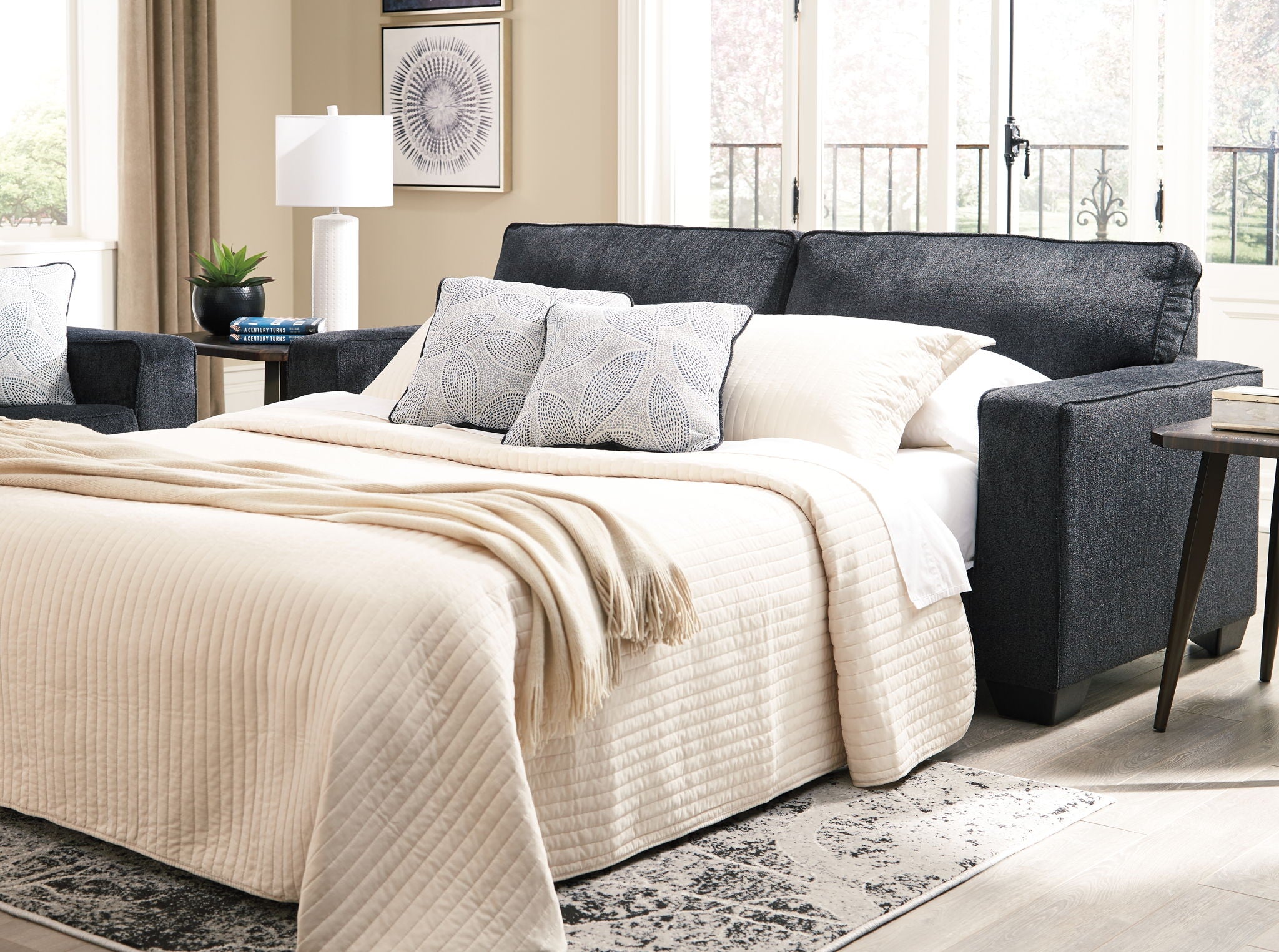 Altari - Queen Sofa Sleeper - Fabric - Slate-2